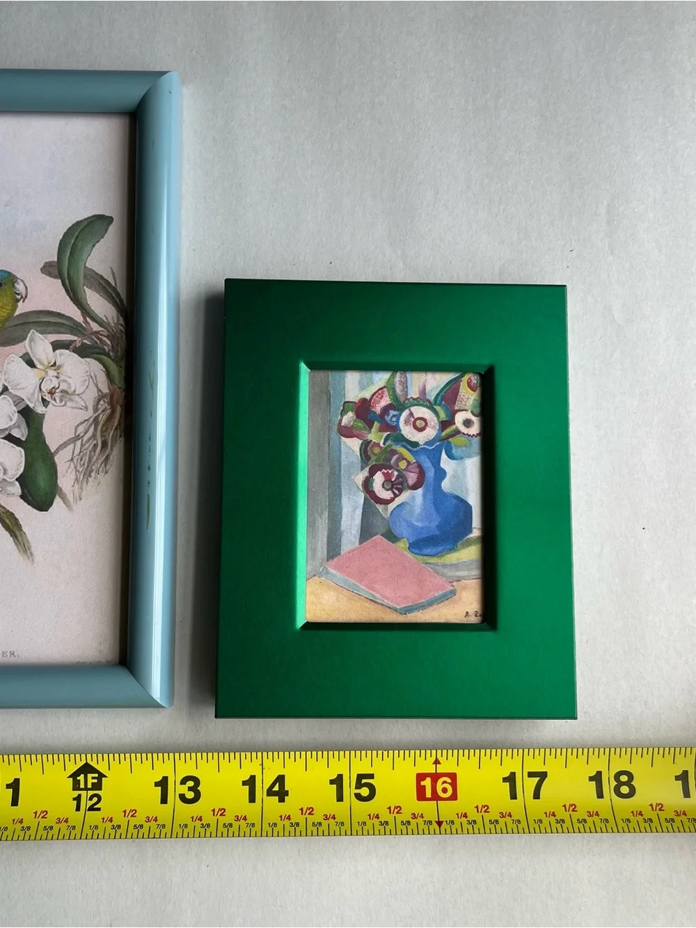 Vintage Picture Photo Frames w/ Fine Art Prints-Set of 3
